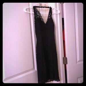 Black lace cocktail dress